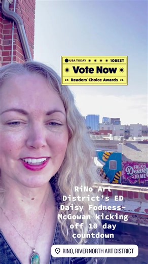 Vote for RiNo once per day thru Feb 16: https://tinyurl.com/VoteforRiNo Day 1 of 10. Kicking off a little journey through the places, people, and creative legacy that shape the RiNo Art District. Grateful to be doing this work, and excited to share what makes this community so special. #rinoartdistrict