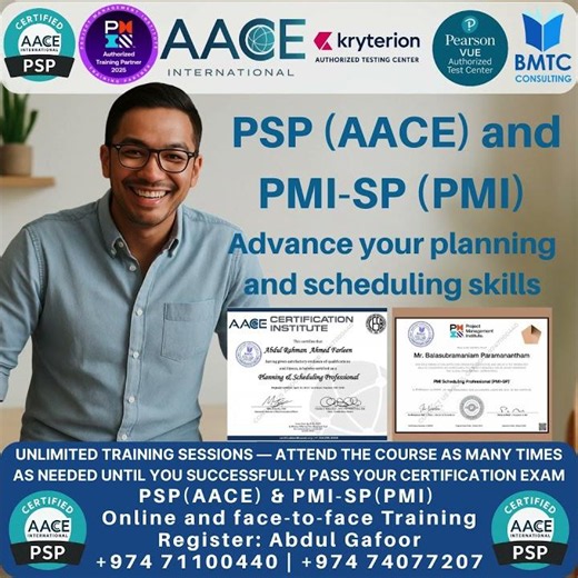 PSP® & PMI-SP® Certification Training 2026 | Planning & Scheduling Professional Course | BMTC Qatar