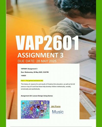 VAP2601 Assignment 3 2025 Due 28 May 2025153