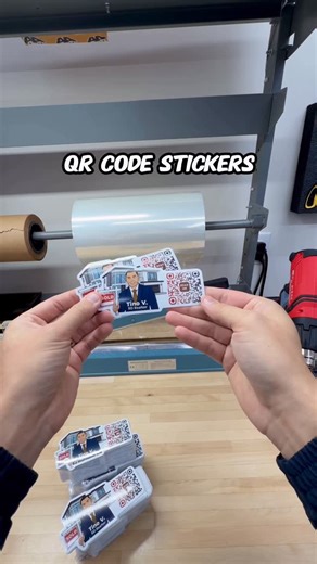 AADesigns on Instagram: "QR Code stickers are a great way to promote your business. Upload your artwork/design, upload or have us generate a free QR code. Outdoor rated stickers! Size 2.5”x5” #packingorders #pov #instagood #orders"
