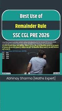 Best Use of Remainder Rule ! Abhinay Sharma | Ultracalc tricks