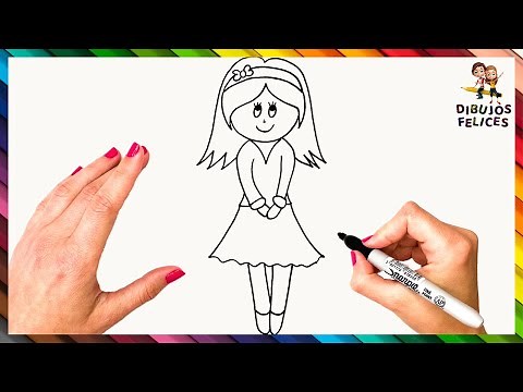 Cómo Dibujar Una Mujer Paso A Paso 👩 Mujer Dibujo Para Niños