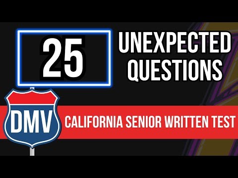 California DMV Senior Written Test 2025 (25 Unexpected Questions)