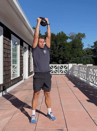 Two Hand Kettlebell Shoulder Press