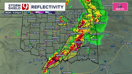13K views · 118 reactions | Radar Update 5:59 PM - One severe storm north of Stillwater continuing northeast. Long line of severe storms from NE Okla to South Central Okla continuing east-northeast. Tornado on the ground south of McAlester moving northeast. #okwx | Meteorologist Lacey Swope | Facebook