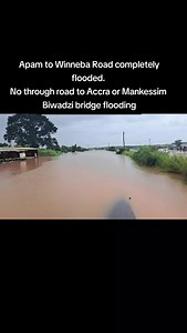 Apam to Winneba Road Flooding — No Through Road to Accra or Mankessim