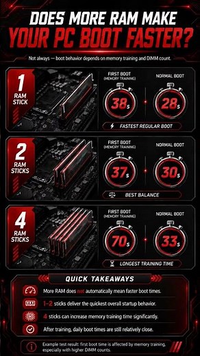 Does more RAM make your PC boot faster? Not always #pcgaming #ram #ddr5 #ddr4 #pcbuild #gamingpc