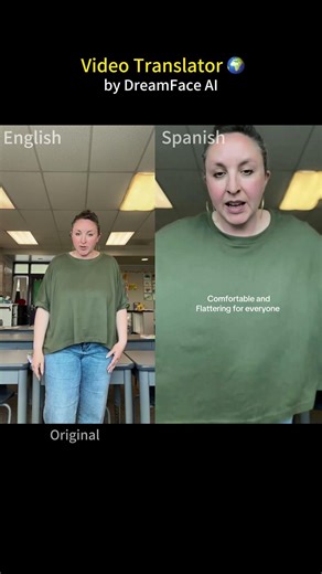 Use DreamFace to translate English videos into Spanish 😎