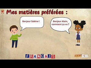 School subjects/ Les matières scolaires French 1A lesson