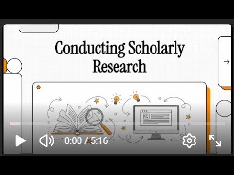 Conducting Scholarly Research for Public Speaking