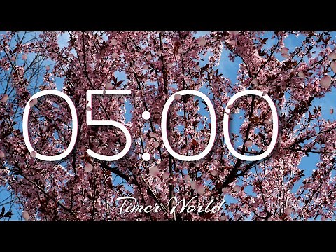5 Minute SPRING Timer with RELAXING Music and SILENT Alarm for Calming, Break, Focus, Study, 🌺🌸