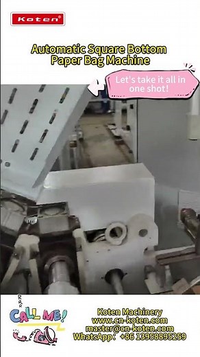 Automatic Square Bottom Paper Bag Machine