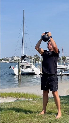 Kettlebell Thruster Goblet Position Squat to Press
