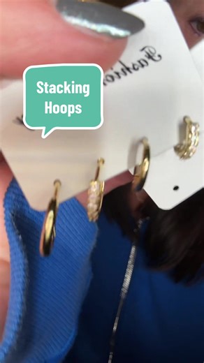These stacking hoops are so pretty! Tarnish resistant! Run while they are on sale with free shipping! #stackingearrings #hoopearings #stockingstuffer #tiktokshopblackfriday #tiktokshopcybermonday