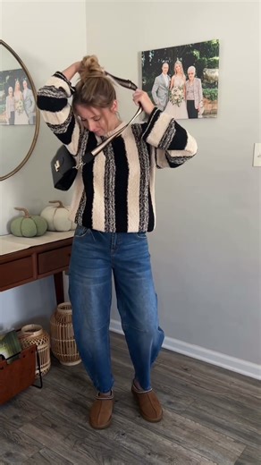 Comfy striped sweater!