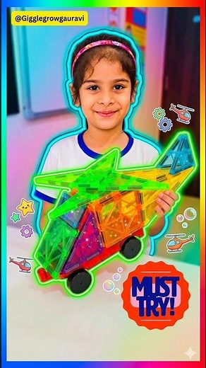 Simple Magnetic Tiles Helicopter Tutorial #magnetictiles #learnthroughplay #kidsactivities