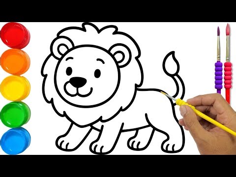 How to Draw a Cute Lion for Kids | Easy Step by Step Drawing and Coloring Tutorial