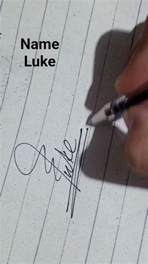 how to write ✍️ a signature 🎀luke🎊name #youtube #calligraphy #youtubevideo #youtubeshorts #shorts