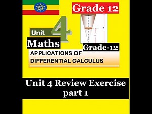 Mathematics Grade 12 Unit 4 Review Exercise part 1‪@mathT_21‬ ​
