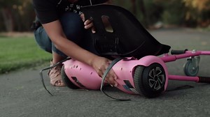 Hoverboard Go Kart, Hover Cart, Buggy Attachment for 6.5"/8"/10" Hover Boards, Hover Board Accessory to Transform Hover Boards into Go Karts, Pink