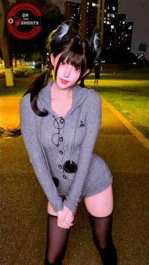 Twintail Cat Girl 360° Dance ❤️😻 Cat Girl Cosplay #shorts