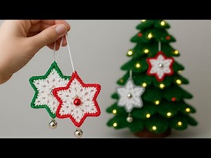 🎄 New QUICK Crochet CHRISTMAS Star Ornament 😍 Easy Crochet xmas Star Ornament 2026 Christmas 🎄