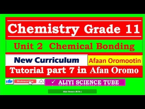 Chemitry Grade 11 Unt 2 Tutorial Part 7 in Afan Oromo