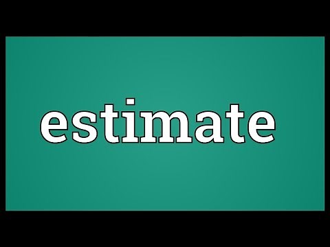 Estimate Meaning