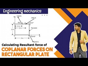How to determine Resultant and locate in Rectangular plate | Calculating moment | Mechanics | Tamil