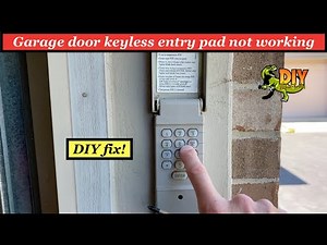 Garage door Keyless entry pad not working - DIY fix