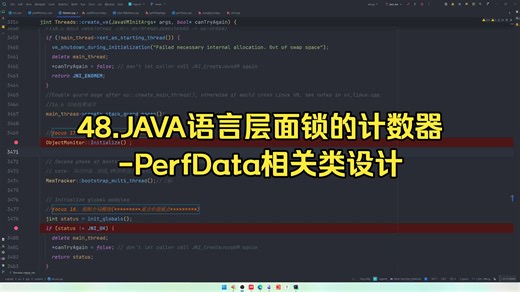 48.JAVA语言层面锁的计数器-PerfData相关类设计