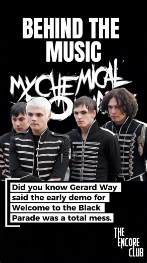 🎤 Behind The Music 🎤 Did you know Welcome to the Black Parade was almost thrown in the bin? ⚫⚪ Gerard Way openly said the early demo was “a mess”, and the band nearly scrapped it during recording. Then producer Rob Cavallo pushed them to rebuild it piece by piece — turning that chaotic draft into the most iconic emo anthem ever made. Who knew a near-disaster would become the defining song of a generation? 👇 Drop your favourite MCR song 👉 Follow @theencoreclubpodcast for more music stories #B
