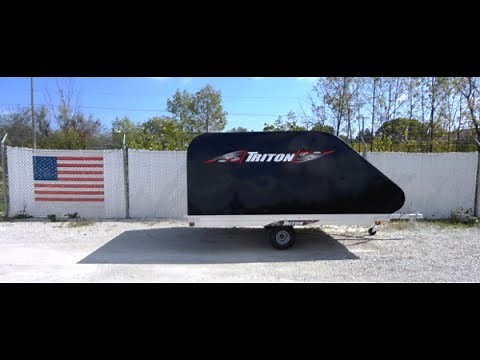 Triton XT Tilt Bed Snowmobile Trailer with Short Quickslide Tie Down Channel