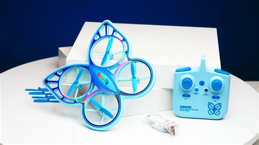 Sharper Image on Instagram: "Light up every lift-off. 🦋✨ The Sharper Image Drone Lumo Fly glows with bright LEDs and smooth, beginner-friendly control—perfect for first flights and nighttime adventures. Shop now at Target! #sharperimage #lumofly #dronefun"