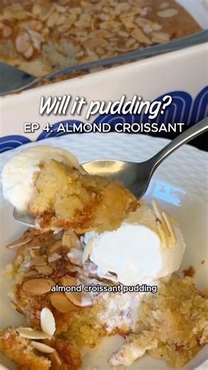 Almond Croissant Pudding