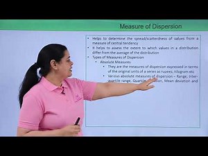 Class 11th – Measures of Dispersion | Statistics for Economics | Tutorials Point