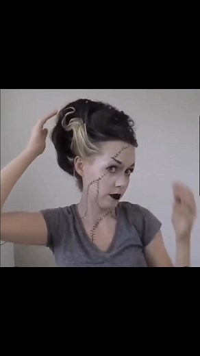 Tutorial de Peinado: Novia de Frankenstein para Halloween