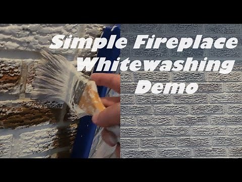 Whitewashing A Brick Fireplace