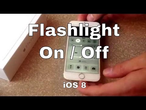 iPhone 6 / iPhone 6 plus - how to turn on the flashlight ios8