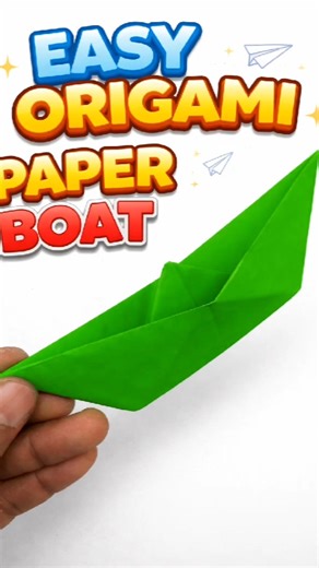 Easy Origami Boat Tutorial 🚤 | Step-by-Step Paper Boat in 1 Minute!