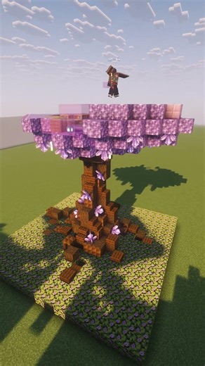 I Built a Survival Amethyst Tree House… 💜 (Java & Bedrock)