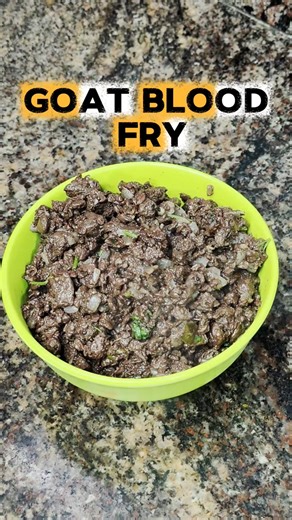 Village Style Goat Blood Fry | Simple & Delicious Homemade Recipe #foodie #foodshorts