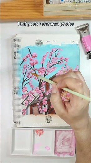 when you have ideas.. but no energy to paint 🌸 - gouache speedpaint