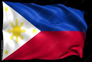 waving flag of Philippines Loop