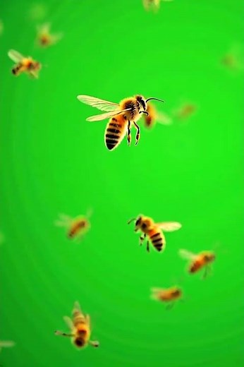 Bees Green Screen (Free to use)