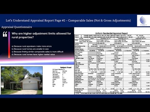 Let’s Understand Appraisal Report Page #2 – Comparable Sales (Net & Gross Adjustments)
