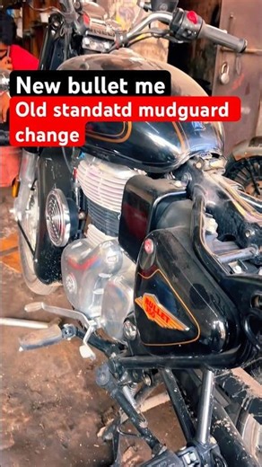 Old Standard 350 rear mudguard and seat change into battalion Black 350 #bulletmodification