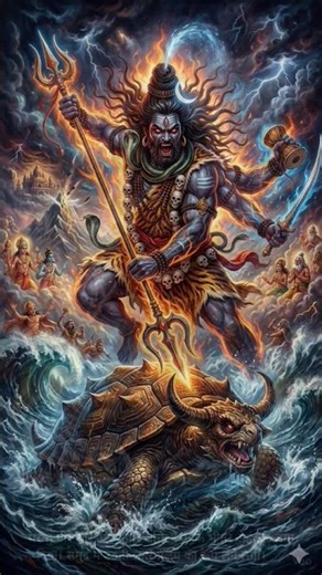 महादेव ने क्यों तोड़ा विष्णु के कूर्म अवतार का अहंकार? 😱 | शिव vs नारायण अद्भुत रहस्य #facts #short💫