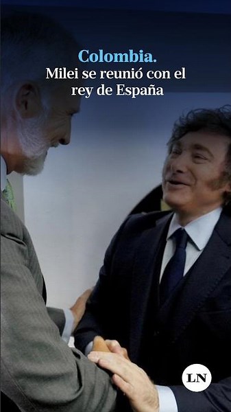 Javier Milei se reunió con el Rey de España, Felipe VI, en Colombia