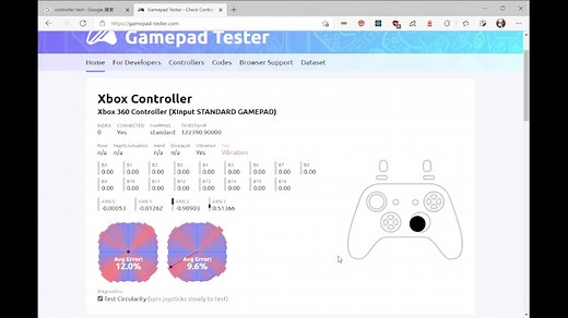 [设备调试] 使用 Gamepad Tester 网站查看 XBox 手柄数据